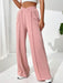 Elastic Waist Wide Leg Pants