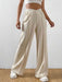 Elastic Waist Wide Leg Pants