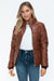 YMI Pocketed Zip Up Turtleneck Puffer Jacket