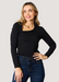 Basic Bae Asymmetrical Neck Long Sleeve Top